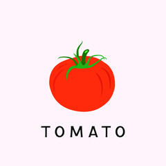 fresh tomato simple flat vector illustration
