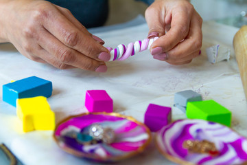 Making DIY Clay Baked Jewelry Dish