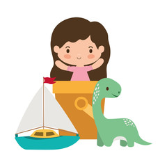 Isolated variety of toys vector design