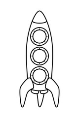 Isolated rocket icon vector design
