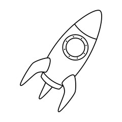 Isolated rocket icon vector design