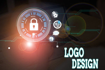 Conceptual hand writing showing Logo Design. Concept meaning a graphic representation or symbol of company name or trademark