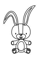 Isolated rabbit toy vector design
