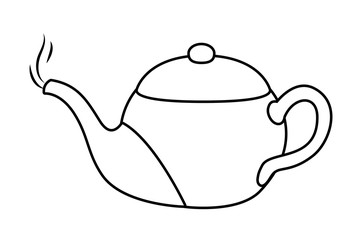 Isolated tea kettle vector design