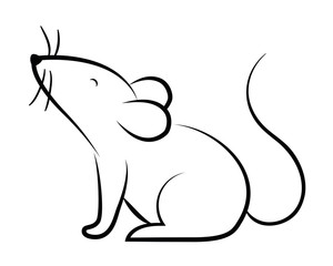 Isolated mouse cartoon vector design
