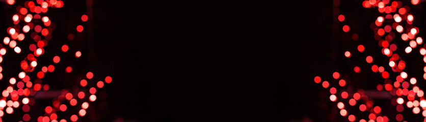 black background wallpaper pattern empty copy space for your text here abstract unfocused red bokeh illumination symmetry frame