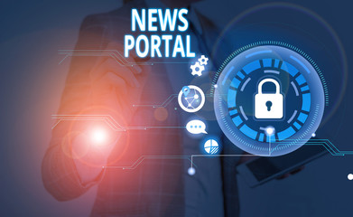 Handwriting text News Portal. Conceptual photo designed website that brings information from diverse sources