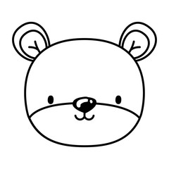 Isolated teddy bear toy vector design