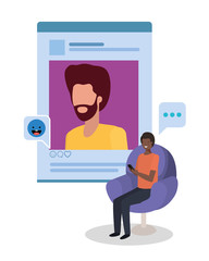 Profile page website vector design