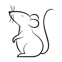 Isolated mouse cartoon vector design