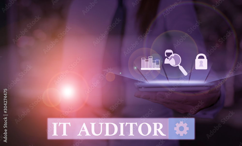 Poster writing note showing it auditor. business concept for demonstrating authorized to review and verify 