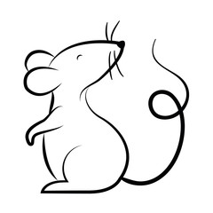Isolated mouse cartoon vector design