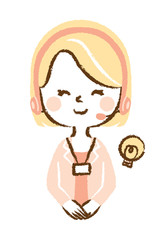 Illustration of operator consultant woman