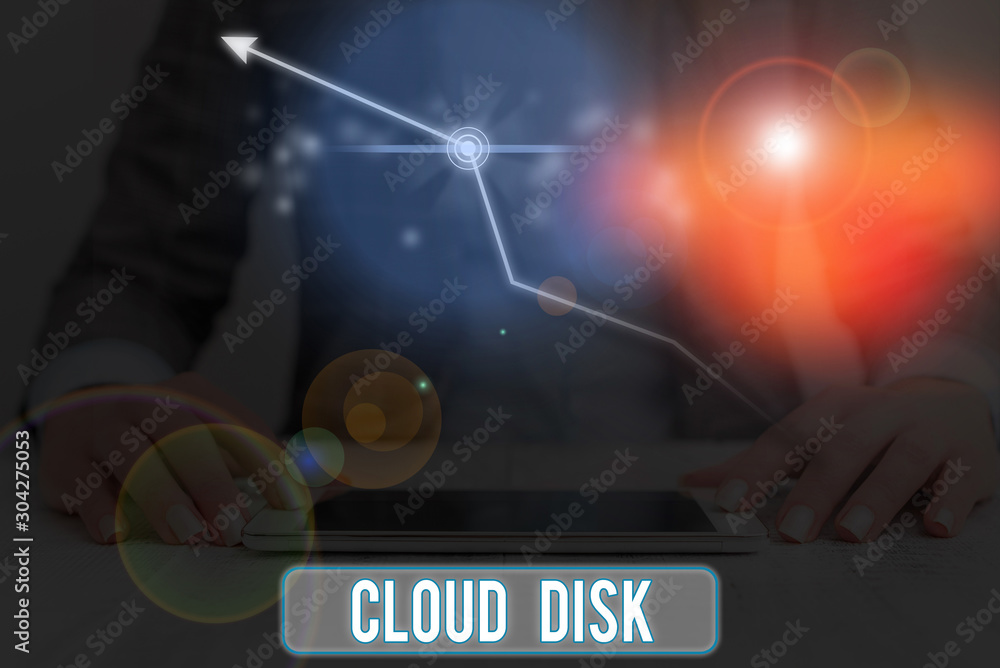 Poster conceptual hand writing showing cloud disk. concept meaning web base service that provides storage s