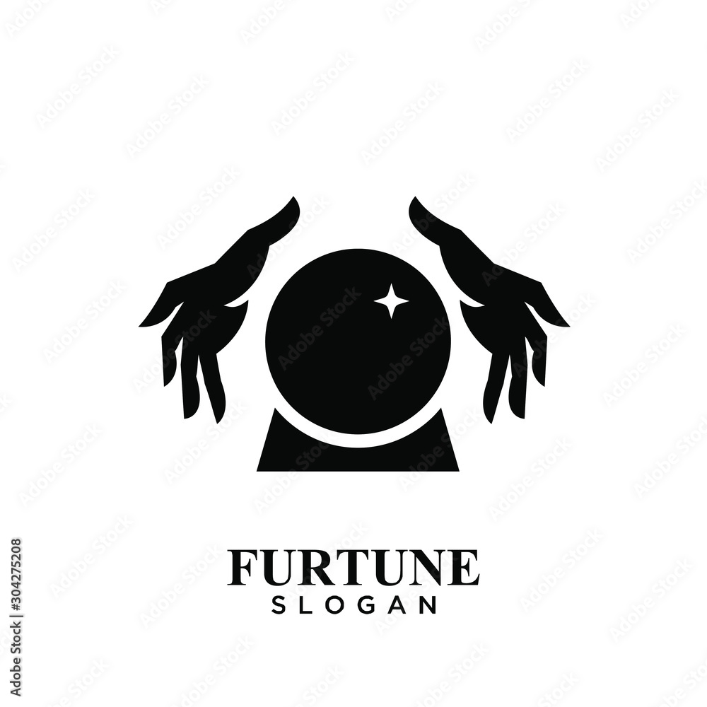 Wall mural fortune teller logo icon design vector illustration