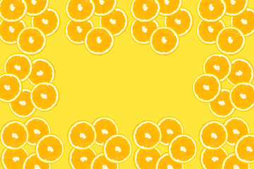 Fresh orange background; orange on yellow background