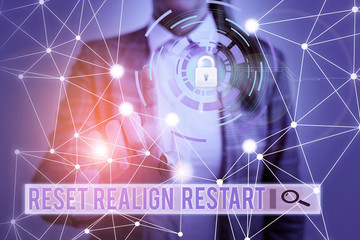 Handwriting text Reset Realign Restart. Conceptual photo Life audit will help you put things in...