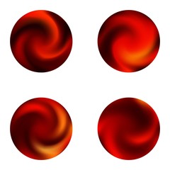 Collection with round gradient backgrounds.