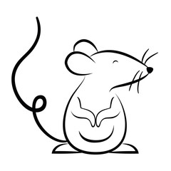 Isolated mouse cartoon vector design