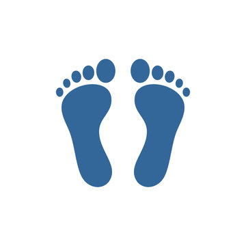human footprint icon vector design symbol