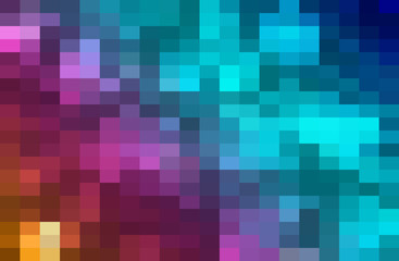 Colorful Grid Mosaic Background, Creative Design Templates. abstract colorful gradient rectangles check . Background of squares Different pixel pattern shades.