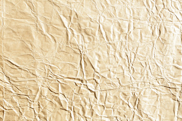 crumpled old brown kraft background paper texture