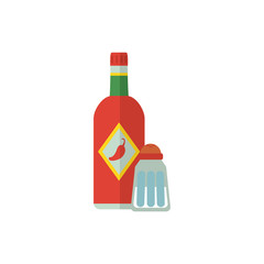 Isolated mexican chilli sauce vector design