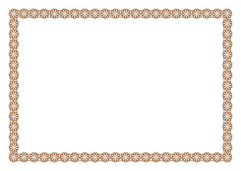 Gold Border Floral ready add text for certificate
