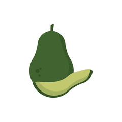 Isolated avocado fruit vector design