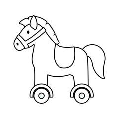 Isolated horse toy vector design