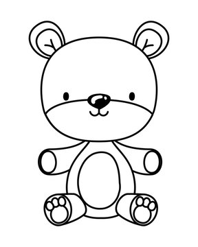 Isolated teddy bear toy vector design