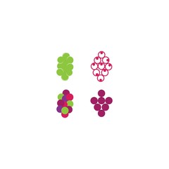 Grape logo template icon design