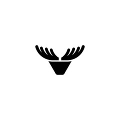 Deer logo template vector icon design