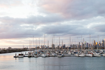 Dock view over gloomy cloud