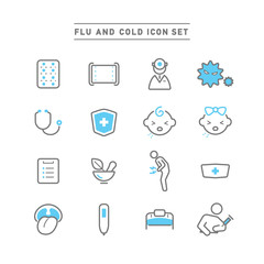FLU AND COLD ICON SET