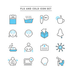 FLU AND COLD ICON SET