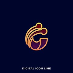 Abstract Sphere Dimensional Modern Icon Vector Template