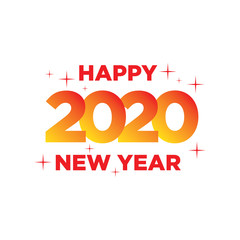 Happy New Year 2020 Design Full Color