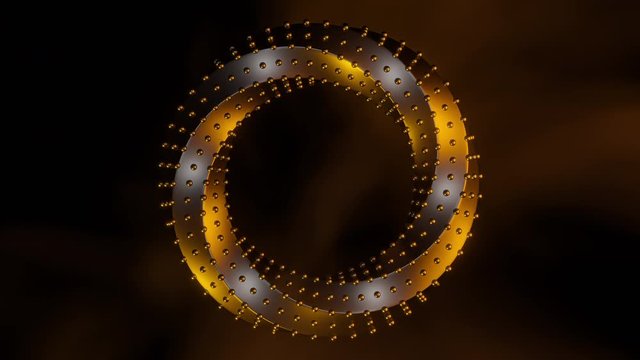 Abstract gold circle animation for background. 