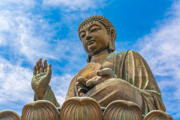 Big buddha, hong kong, po lin monastery, statue, background, large, Temples, Wat, asia, asian, attraction, big, blue, bronze, buddha, buddhism, buddhist, china, chinese, clouds, colossal, culture, eno