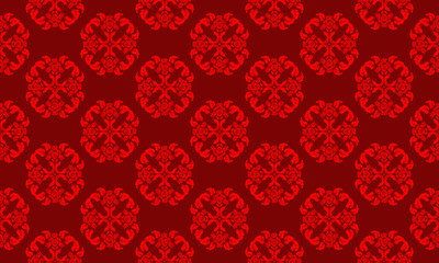 Decorative element light red leaf flower on a dark red background.