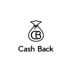 Letter CB Money Bag Creative Icon Logo Design Template Element Vector