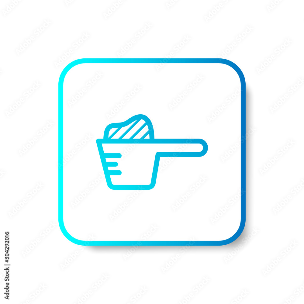 Aufkleber detergent powder outline icon in smooth gradient background button