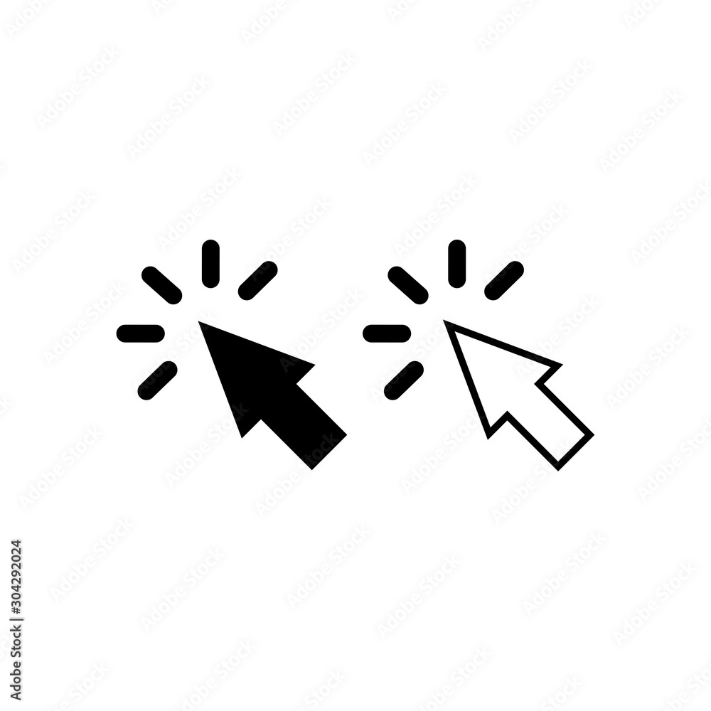 Poster cursor click icon vector design symbol