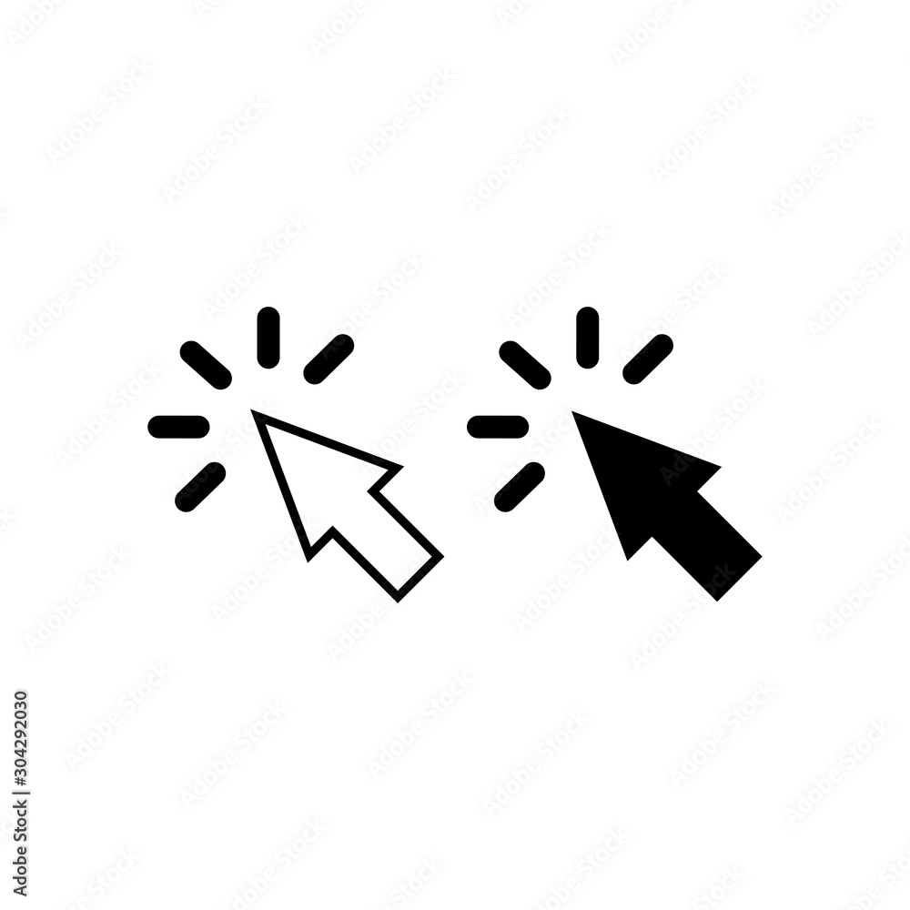 Poster cursor click icon vector design symbol
