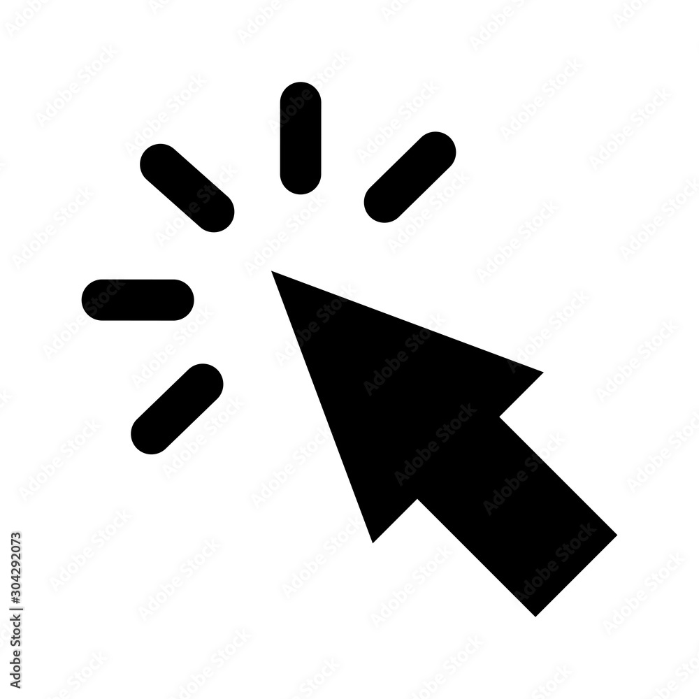 Poster cursor click icon vector design symbol