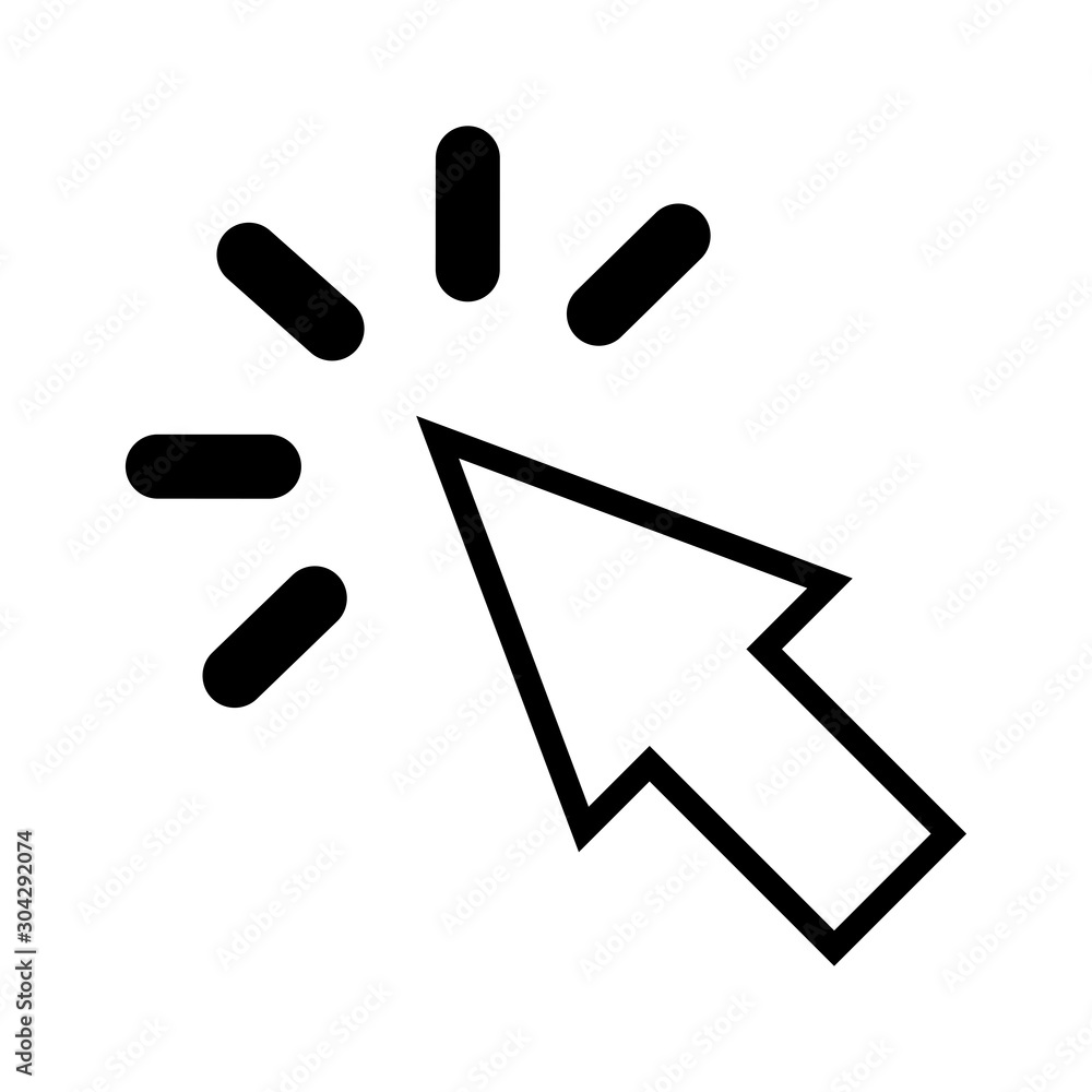 Poster cursor click icon vector design symbol