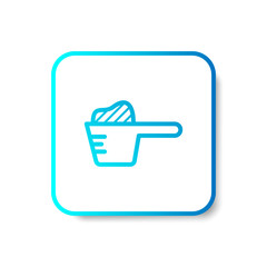 detergent powder outline icon in smooth gradient background button