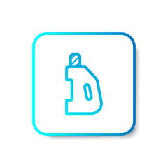 detergent liquid outline icon in smooth gradient background button