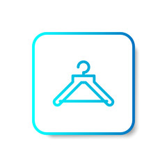 hanger outline icon in smooth gradient background button